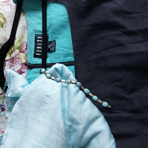 Finity maxi black and turquoise dress - Picture 10 of 10